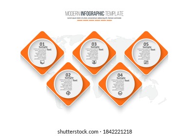 vector abstract 3d paper infographic elements.Business infographics