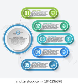 vector abstract 3d paper infographic elements.Business infographics