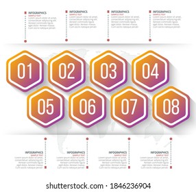 vector abstract 3d paper infographic elements.Hexagon infographics.Honeycomb design