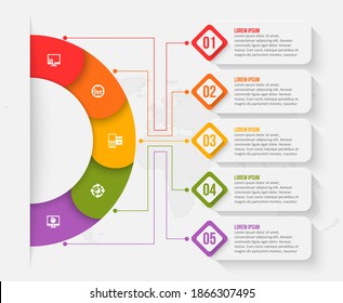 vector abstract 3d paper infographic elements.Business infographics