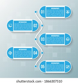 vector abstract 3d paper infographic elements.Business infographics
