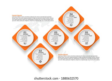 vector abstract 3d paper infographic elements.Business infographics