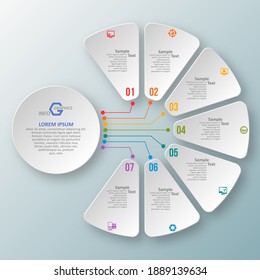 vector abstract 3d paper infographic elements.Circular infographics