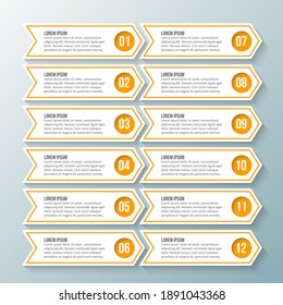 vector abstract 3d paper infographic elements.Business infographics