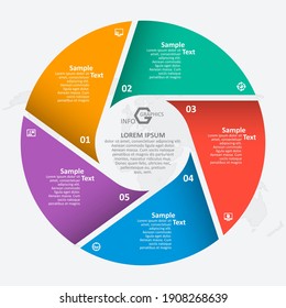 vector abstract 3d paper infographic elements.Circular infographics