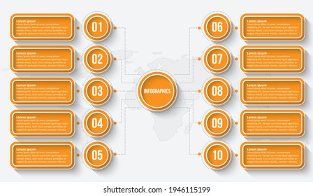 vector abstract 3d paper infographic elements.Business infographics