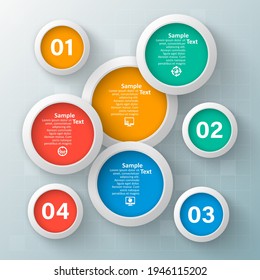 vector abstract 3d paper infographic elements.Business infographics
