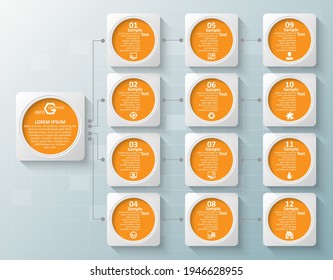 vector abstract 3d paper infographic elements.Business infographics