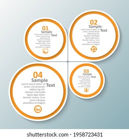 vector abstract 3d paper infographic elements.Circular infographics