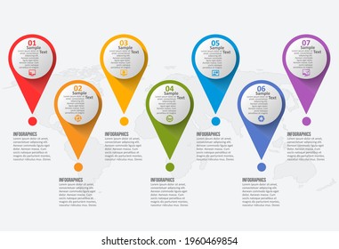 vector abstract 3d paper infographic elements.Business infographics
