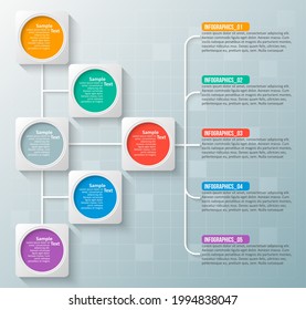 vector abstract 3d paper infographic elements.Business infographics