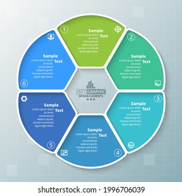 vector abstract 3d paper infographic elements.Circular infographics