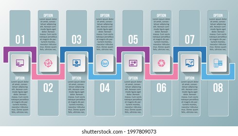 vector abstract 3d paper infographic elements.Business infographics