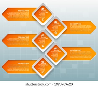 vector abstract 3d paper infographic elements.Business infographics