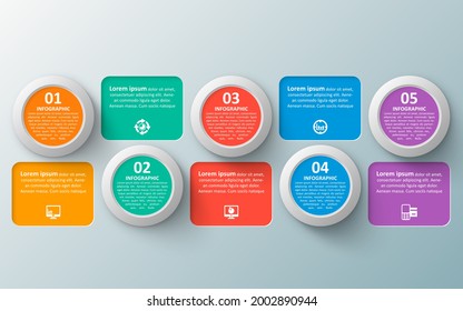 vector abstract 3d paper infographic elements.Business infographics