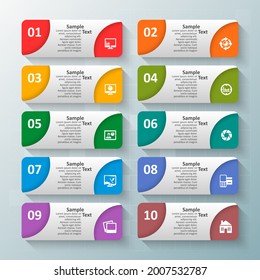 vector abstract 3d paper infographic elements.Business infographics