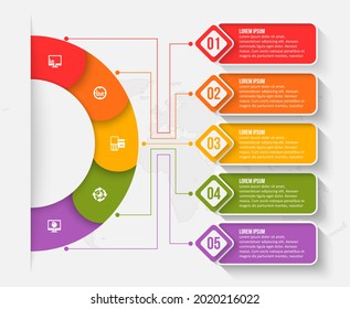vector abstract 3d paper infographic elements.Business infographics