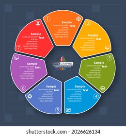 vector abstract 3d paper infographic elements.Circular infographics