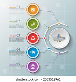 vector abstract 3d paper infographic elements.Business infographics