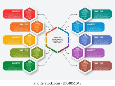 vector abstract 3d paper infographic elements.Hexagon infographics.Honeycomb design