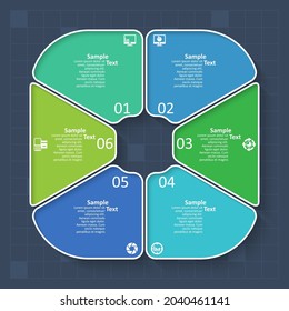 vector abstract 3d paper infographic elements.Circular infographics
