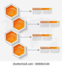 vector abstract 3d paper infographic elements.Hexagon infographics.Honeycomb design