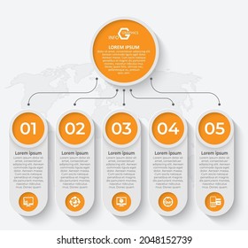 vector abstract 3d paper infographic elements.Business infographics