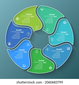 vector abstract 3d paper infographic elements.Circular infographics