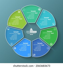 vector abstract 3d paper infographic elements.Circular infographics