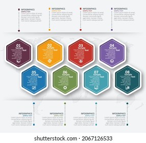 vector abstract 3d paper infographic elements.Hexagon infographics.Honeycomb design