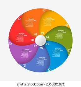 vector abstract 3d paper infographic elements.Circular infographics