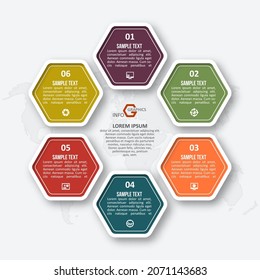 Vektorgrafik-abstrakte 3D-Papierelemente.Hexagon-Infografiken.Honeycomb-Design