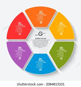 vector abstract 3d paper infographic elements.Circular infographics