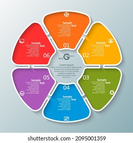 vector abstract 3d paper infographic elements.Circular infographics