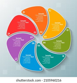 vector abstract 3d paper infographic elements.Circular infographics