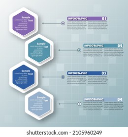 vector abstract 3d paper infographic elements.Hexagon infographics.Honeycomb design