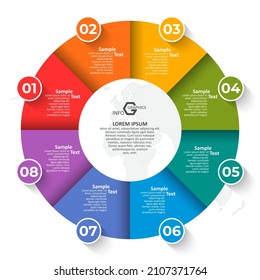 vector abstract 3d paper infographic elements.Circular infographics