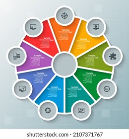 vector abstract 3d paper infographic elements.Circular infographics