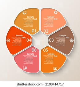 vector abstract 3d paper infographic elements.Circular infographics