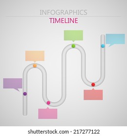 vector abstract 3d paper infographic elements for print or web design. timeline template 
