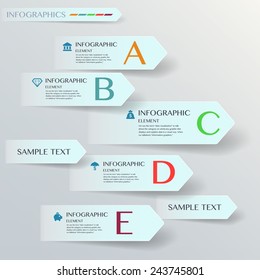 vector abstract 3d paper infographic elements