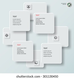 vector abstract 3d paper infographic elements
