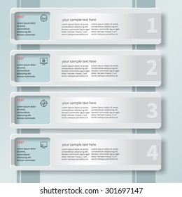 vector abstract 3d paper infographic elements