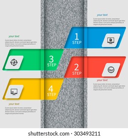 vector abstract 3d paper infographic elements