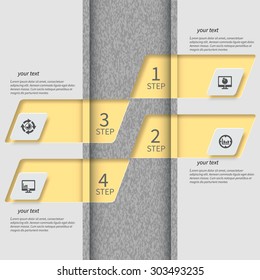 vector abstract 3d paper infographic elements