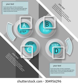vector abstract 3d paper infographic elements