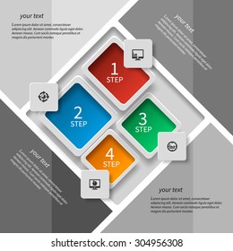 vector abstract 3d paper infographic elements