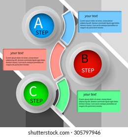 vector abstract 3d paper infographic elements