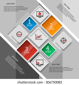vector abstract 3d paper infographic elements