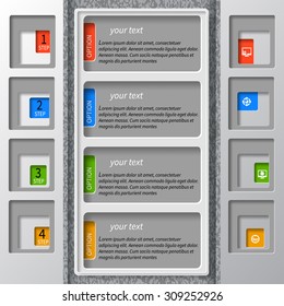 vector abstract 3d paper infographic elements